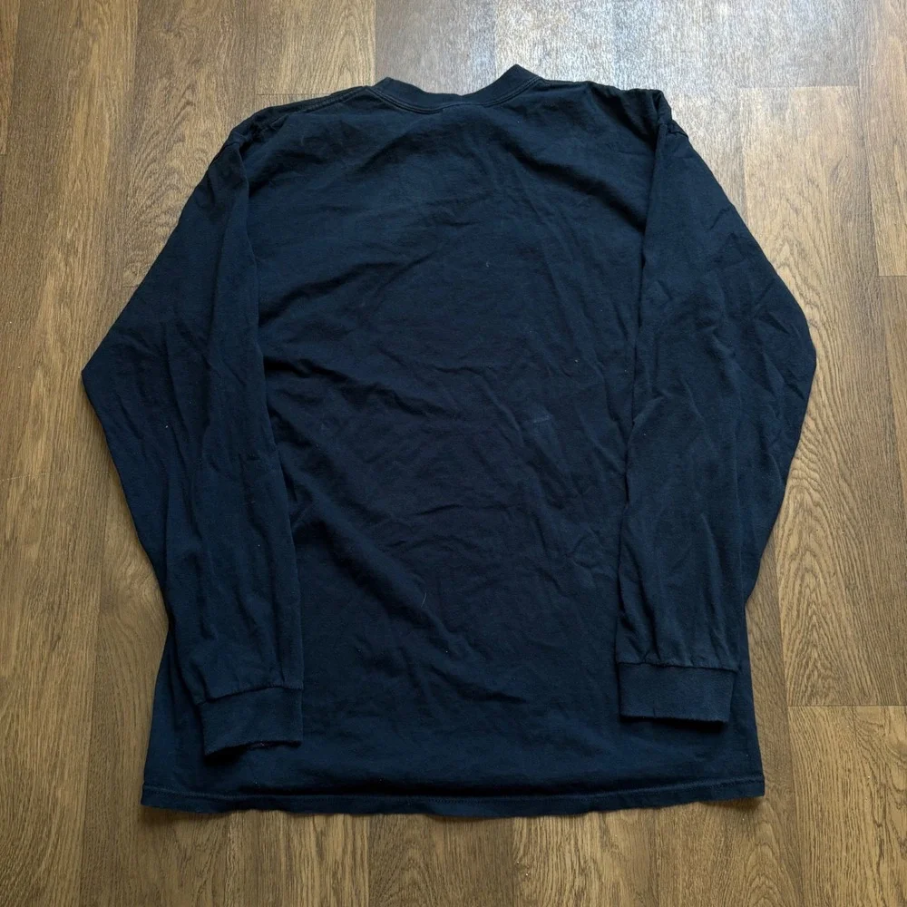 Vintage Sportswear Style Nike Team Black Small Check Longsleeve Basic T Shirt